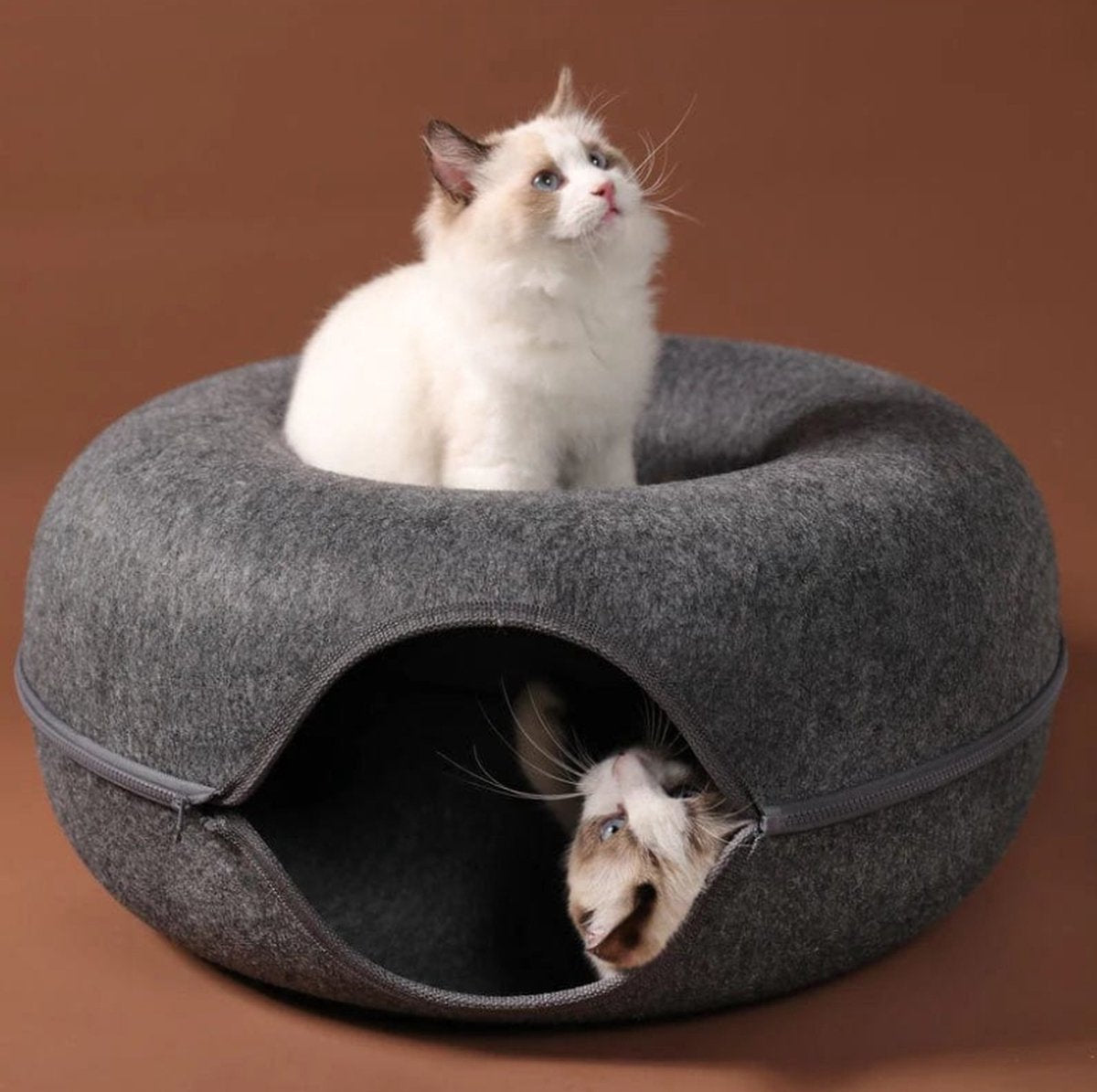 CozyNest | Donutvormige Kattenbed