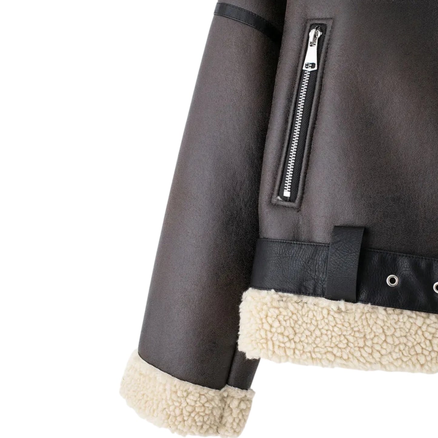 Katy | Shearling Bikerjack