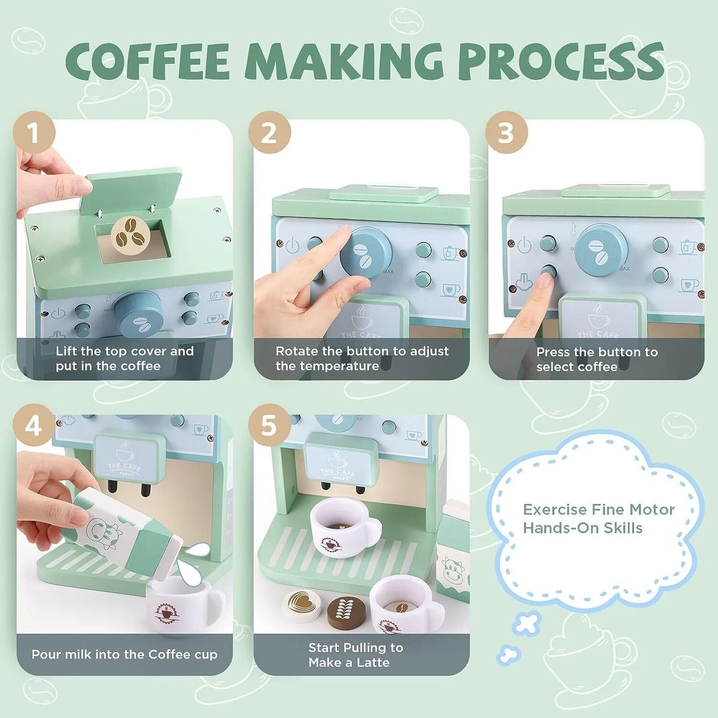 EspressoTime | Educatieve Houten Speelgoed