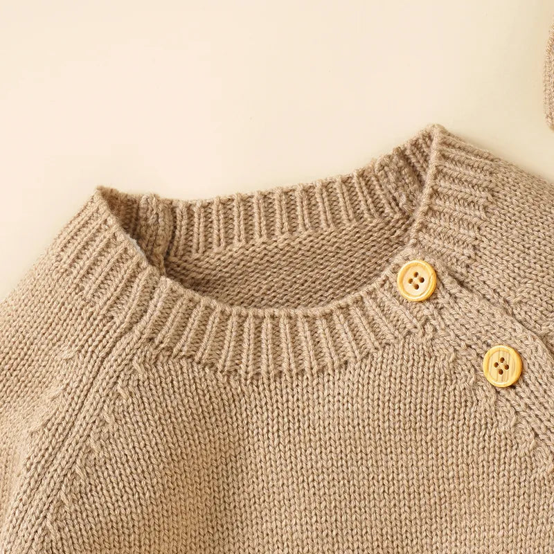 Pommie | Gebreide Onesie Met Mutsje