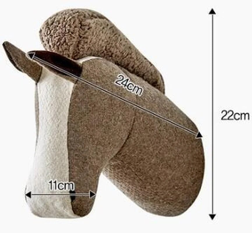Pluche Dierenkop | Muurdecoratie