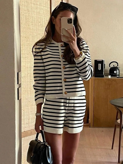 Tess | Striped Knit Two Piece