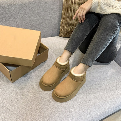 Brown mini classic platform boots