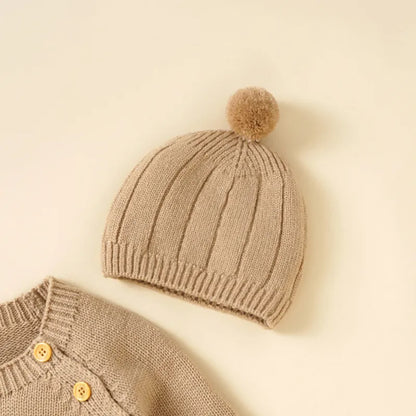 Pommie | Gebreide Onesie Met Mutsje