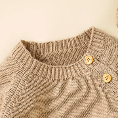 Pommie | Gebreide Onesie Met Mutsje