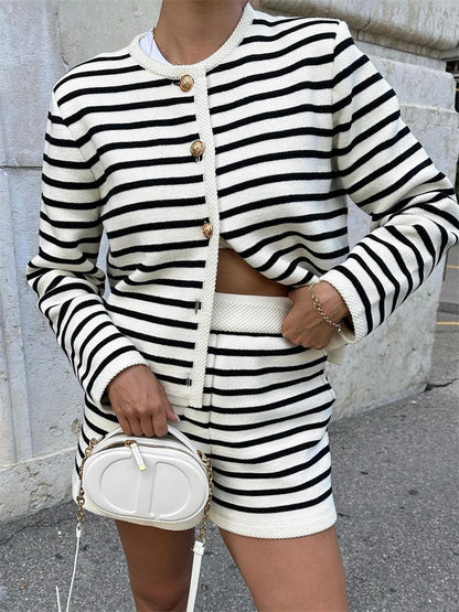 Tess | Striped Knit Two Piece